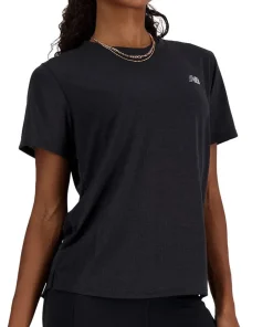 New Balance Women's Athletics T-Shirt Black Heather
