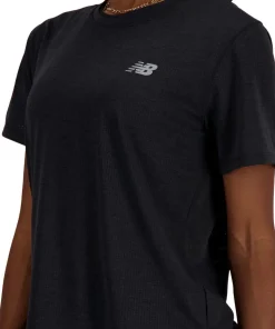 New Balance Women's Athletics T-Shirt Black Heather