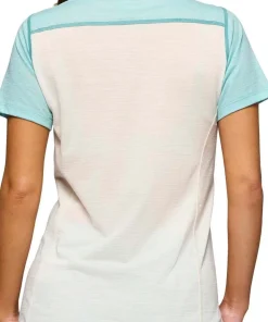 Norrøna Women's Falketind EqualiserUll T-shirt Aqua Haze/Whisper White