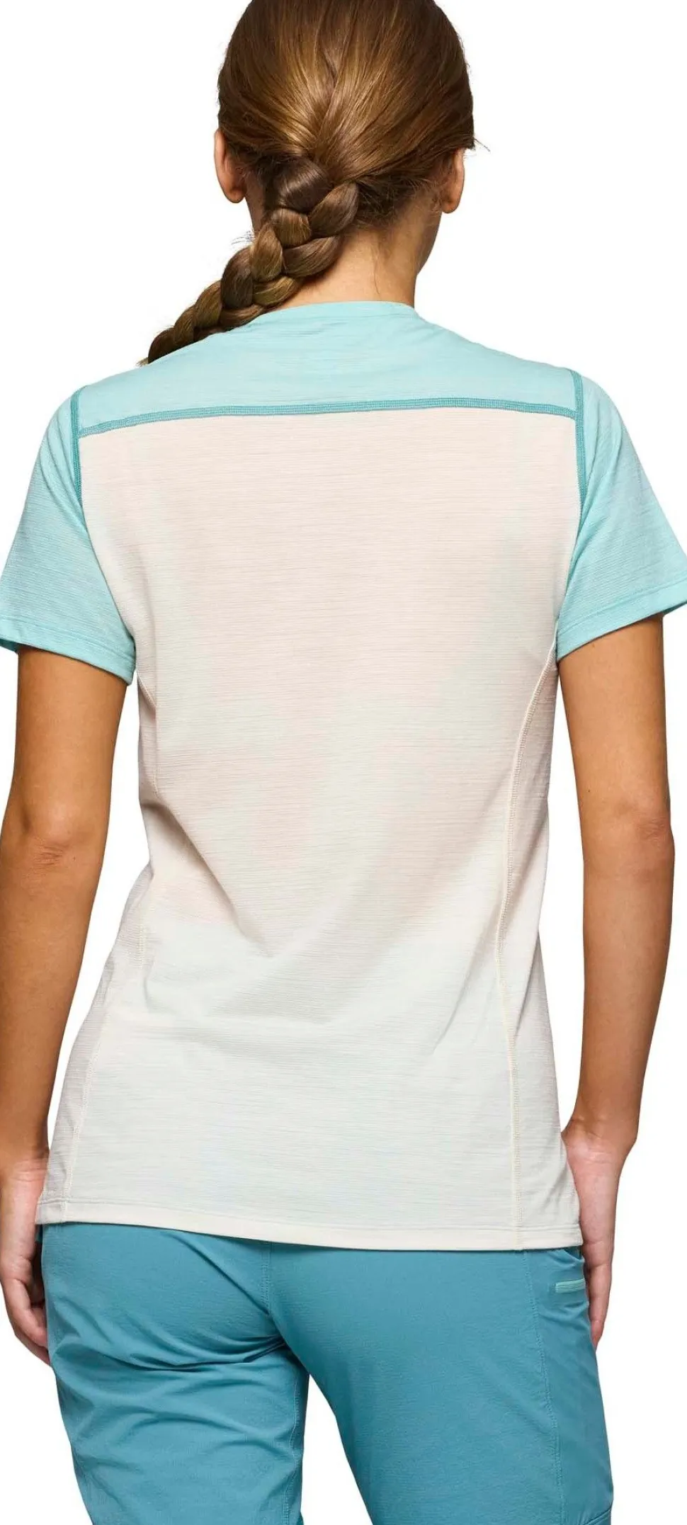 Norrøna Women's Falketind EqualiserUll T-shirt Aqua Haze/Whisper White