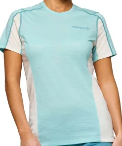 Norrøna Women's Falketind EqualiserUll T-shirt Aqua Haze/Whisper White