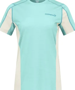 Norrøna Women's Falketind EqualiserUll T-shirt Aqua Haze/Whisper White