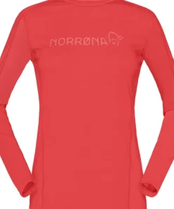 Norrøna Women's Falketind Equaliser Merino Round Neck Paprika