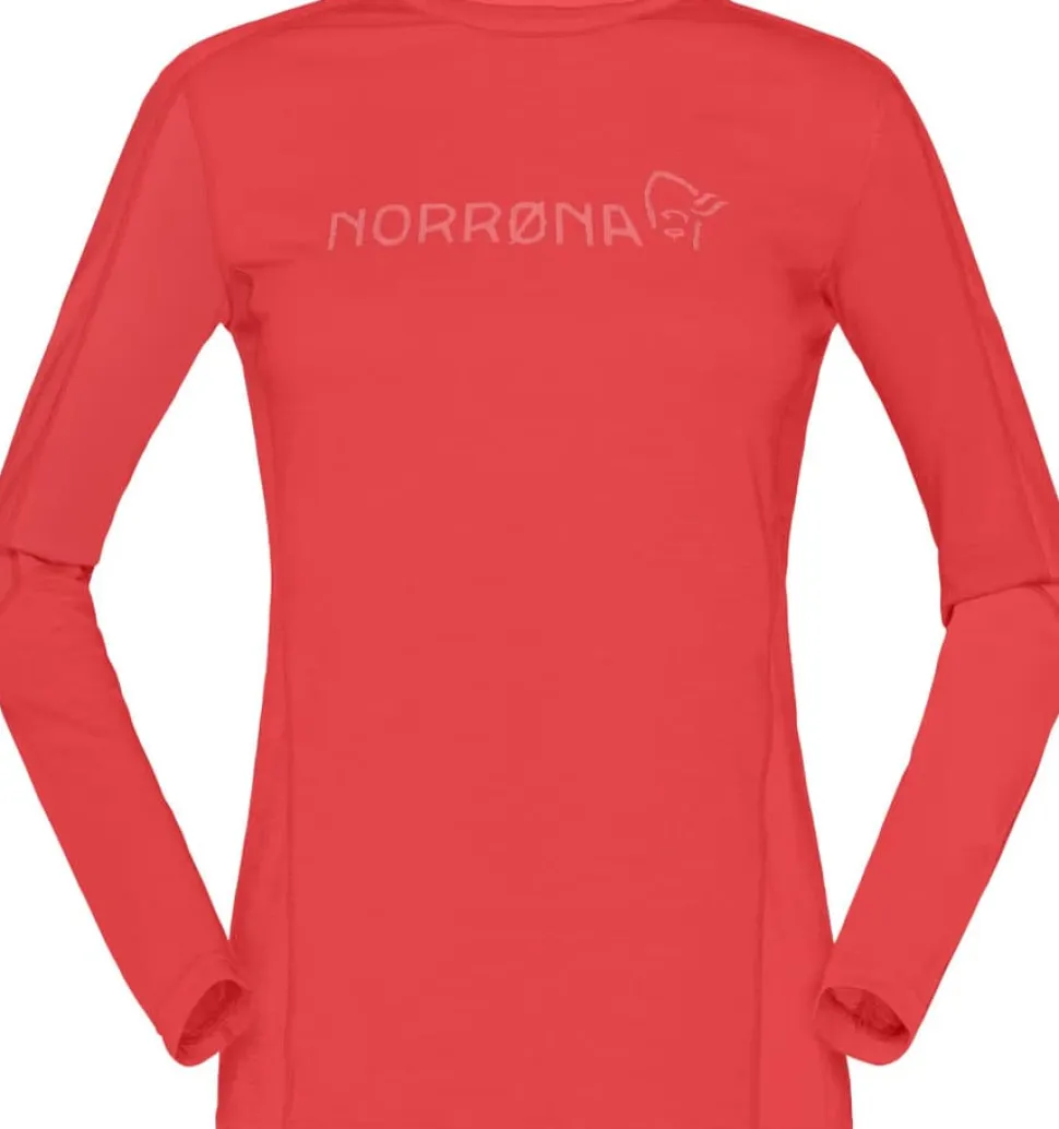 Norrøna Women's Falketind Equaliser Merino Round Neck Paprika