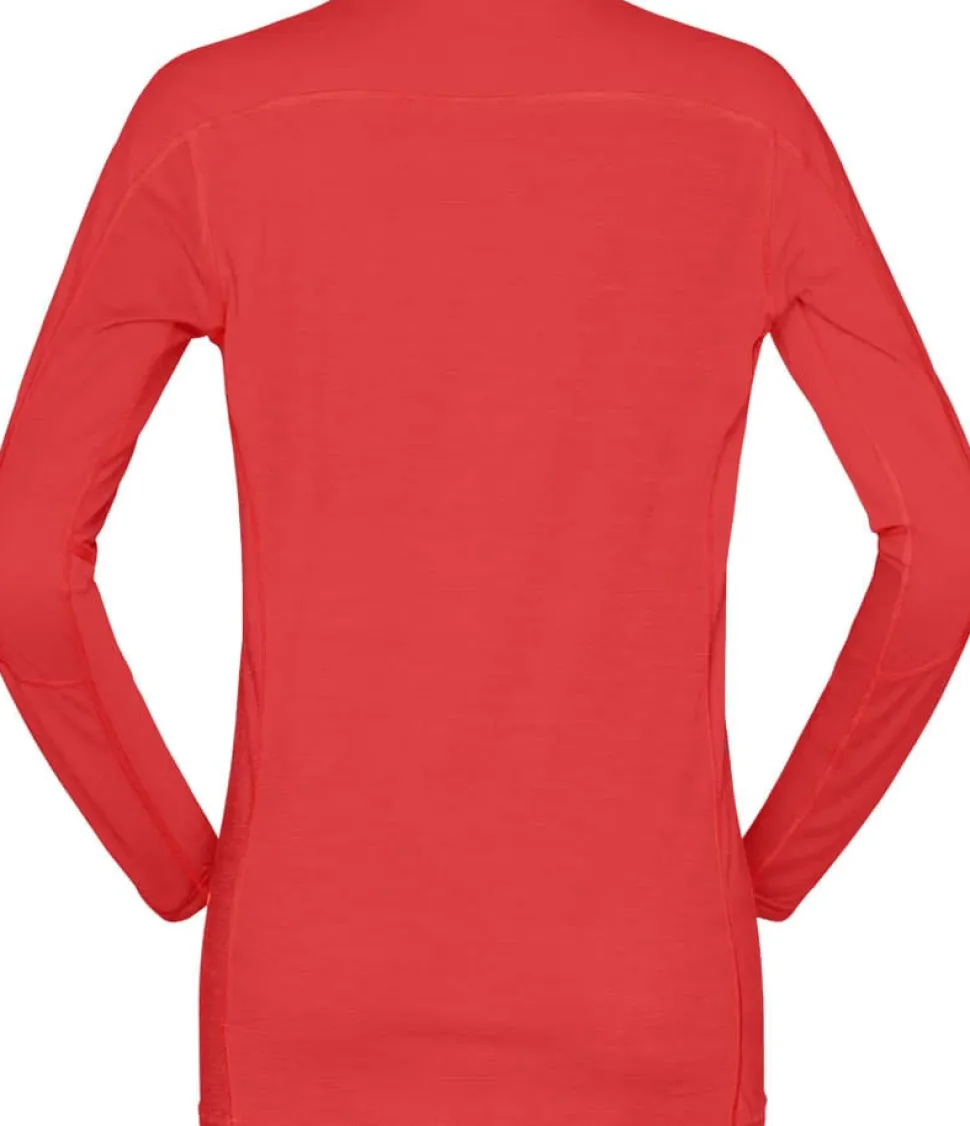 Norrøna Women's Falketind Equaliser Merino Round Neck Paprika