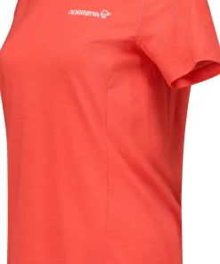 Norrøna Women's Falketind EqualiserUll T-shirt Paprika