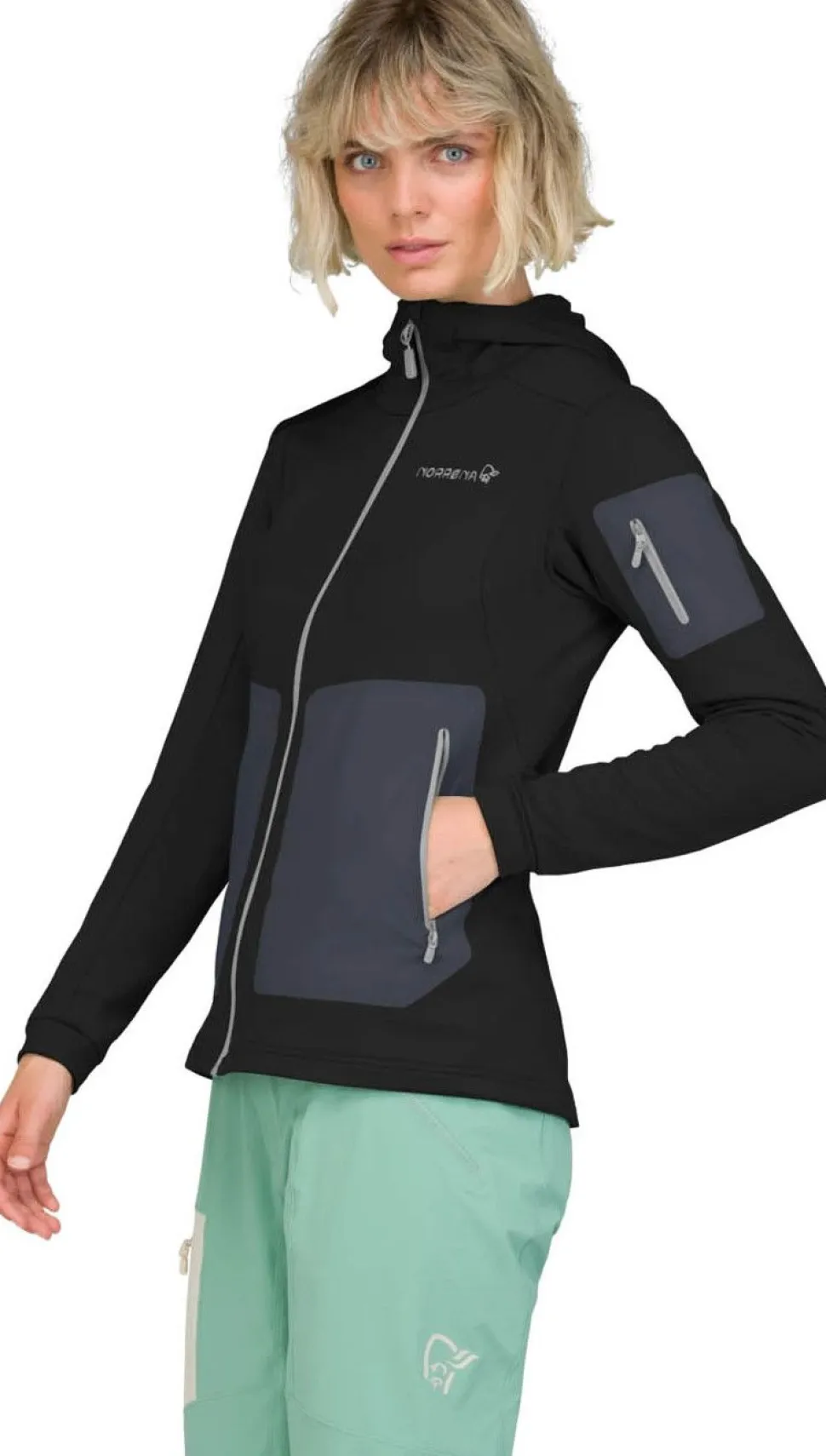 Norrøna Women's Falketind Warm Stretch Hood Caviar Black
