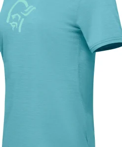 Norrøna Women's Femund Equaliser Merino T- Shirt Brittany Blue
