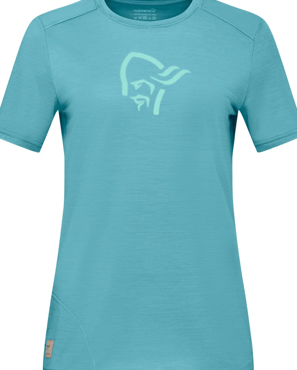Norrøna Women's Femund Equaliser Merino T- Shirt Brittany Blue