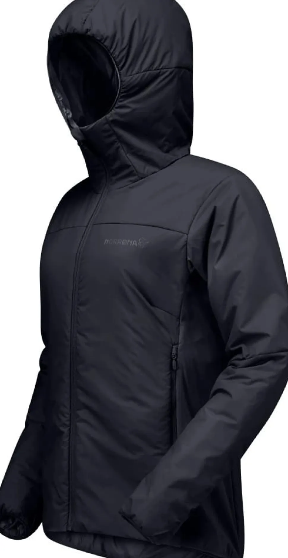 Norrøna Womens' Femund Thermo60 Zip Hood Caviar Black