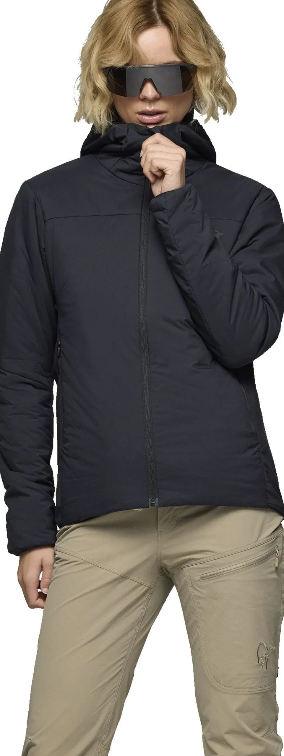 Norrøna Womens' Femund Thermo60 Zip Hood Caviar Black