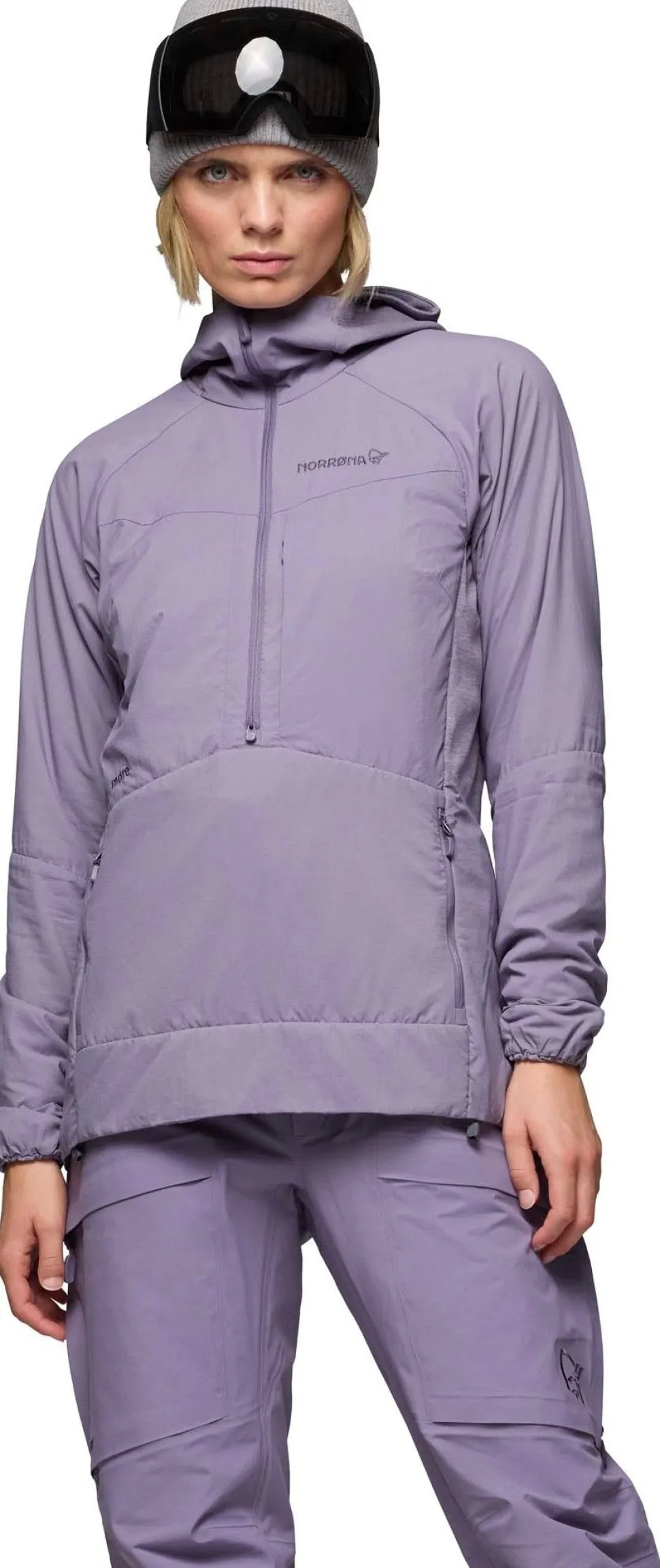 Norrøna Women's Møre Octa Zip Hood Purple Sage
