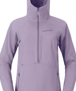 Norrøna Women's Møre Octa Zip Hood Purple Sage
