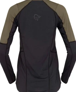 Norrøna Women's Senja Equaliser Lightweight Long Sleeve Olive Night