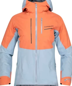 Norrøna Women's Senja GORE-TEX Active Jacket Flamingo/Blue Fog