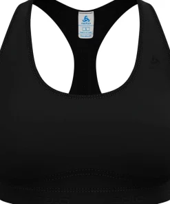 Odlo Women's Ascent Performance Wool Medium Support Sports Bra Black