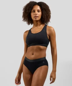 Odlo Women's Ascent Performance Wool Medium Support Sports Bra Black