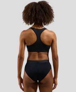 Odlo Women's Ascent Performance Wool Medium Support Sports Bra Black