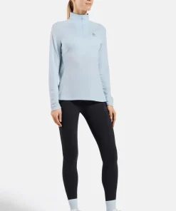 Odlo Women's Mid Layer Essential 1/2 Zip Baby Blue