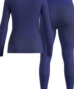 Odlo Women's Odlo Fundamentals Performance Warm Set Long Skipper Blue