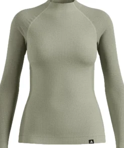 Odlo Women's Odlo Seamless Performance Wool Base Layer Top Crew Neck Longsleeve Shadow