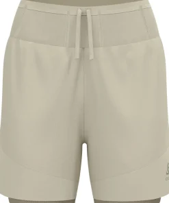Odlo Women's Odlo X-Alp Trail 5 Inch 2-In-1 Short Agate Gray - Vetiver