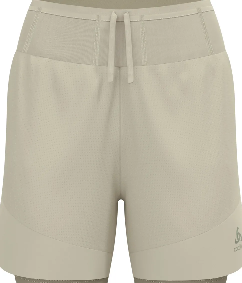 Odlo Women's Odlo X-Alp Trail 5 Inch 2-In-1 Short Agate Gray - Vetiver