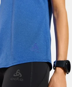 Odlo Women's T-Shirt Crew Neck S/S Essential 365 Dazzling Blue Melange
