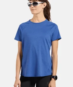 Odlo Women's T-Shirt Crew Neck S/S Essential 365 Dazzling Blue Melange