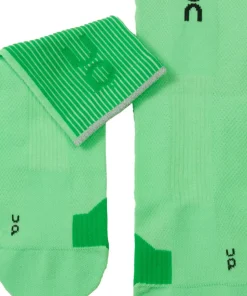 On Unisex Performance Run Sock Mid Honeydew/Parsley