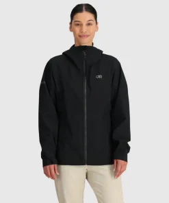 Outdoor Research Women's Stratoburst Stretch Rain Jacket Black