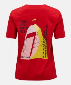 Peak Performance Women's Explore Graphic Tee Red Pompeian