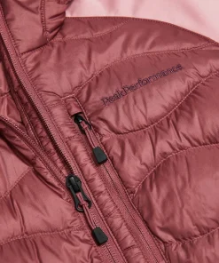 Peak Performance Women's Helium Down Hybrid Hood Wild Rouge