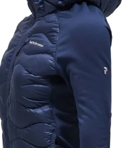 Peak Performance Women's Helium Down Hybrid Hood Blue Shadow