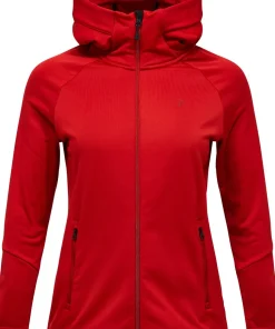 Peak Performance Women's Rider Essentials Zip Hood Red Pompeian