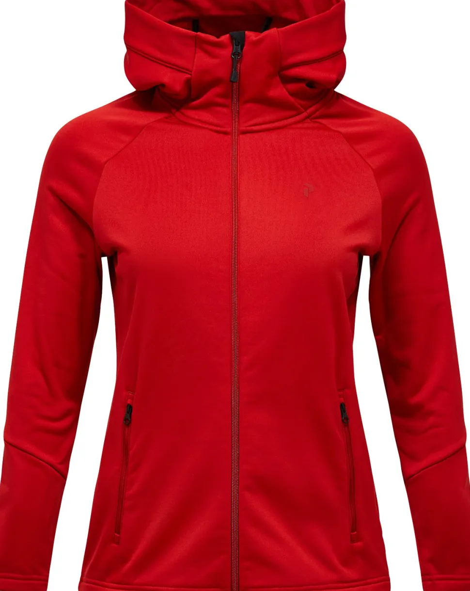 Peak Performance Women's Rider Essentials Zip Hood Red Pompeian