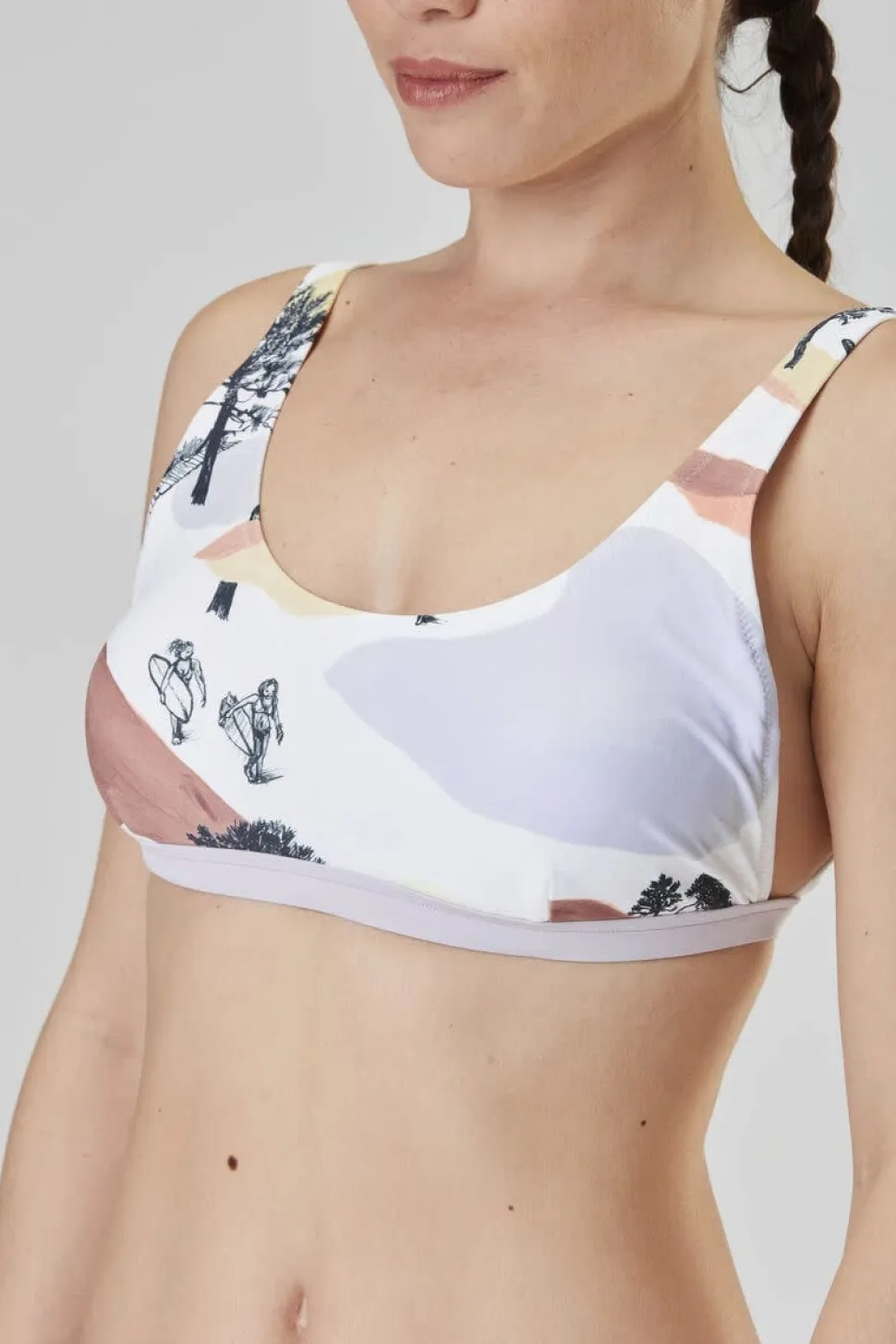 Picture Organic Clothing Women's Clove Print Bralette Top Pyla