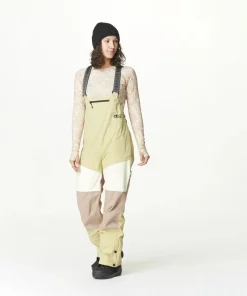 Picture Organic Clothing Women's Elwy Bib Pants Hemp Roebuck Lime Cream