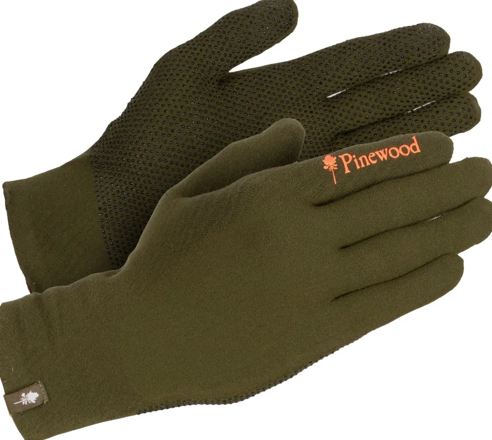 Pinewood Hunters Liner Stretch Glove Mossgreen/Dark Brown