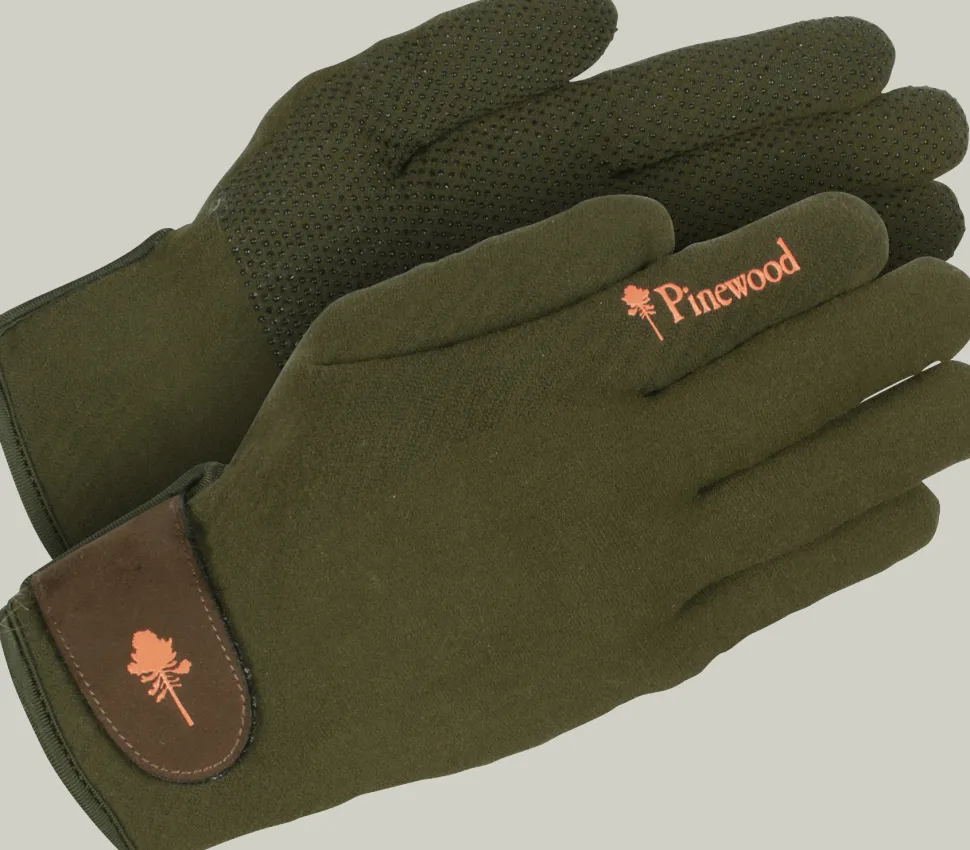 Pinewood Hunters Stretch Extreme Glove Mossgreen/Dark Brown