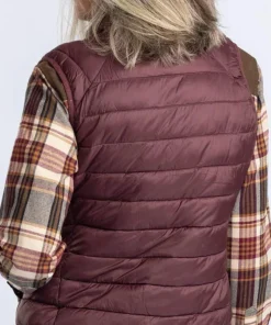 Pinewood Women's Abisko Insulation Vest Earth Plum