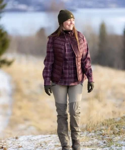 Pinewood Women's Abisko Insulation Vest Earth Plum