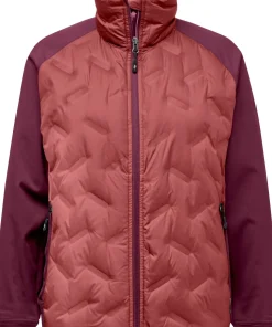 Pinewood Women's Abisko Insulation Hybrid Jacket Brickpink/burgundy