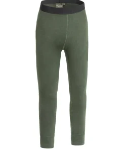Pinewood Women's Abisko Merino Base Layer Pants Dark Moss Green
