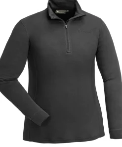 Pinewood Women's Abisko Merino Base Layer Half Zip Smoke Black