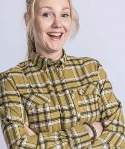Pinewood Women's Abiskohiking Flannel Shirt Golden Hay