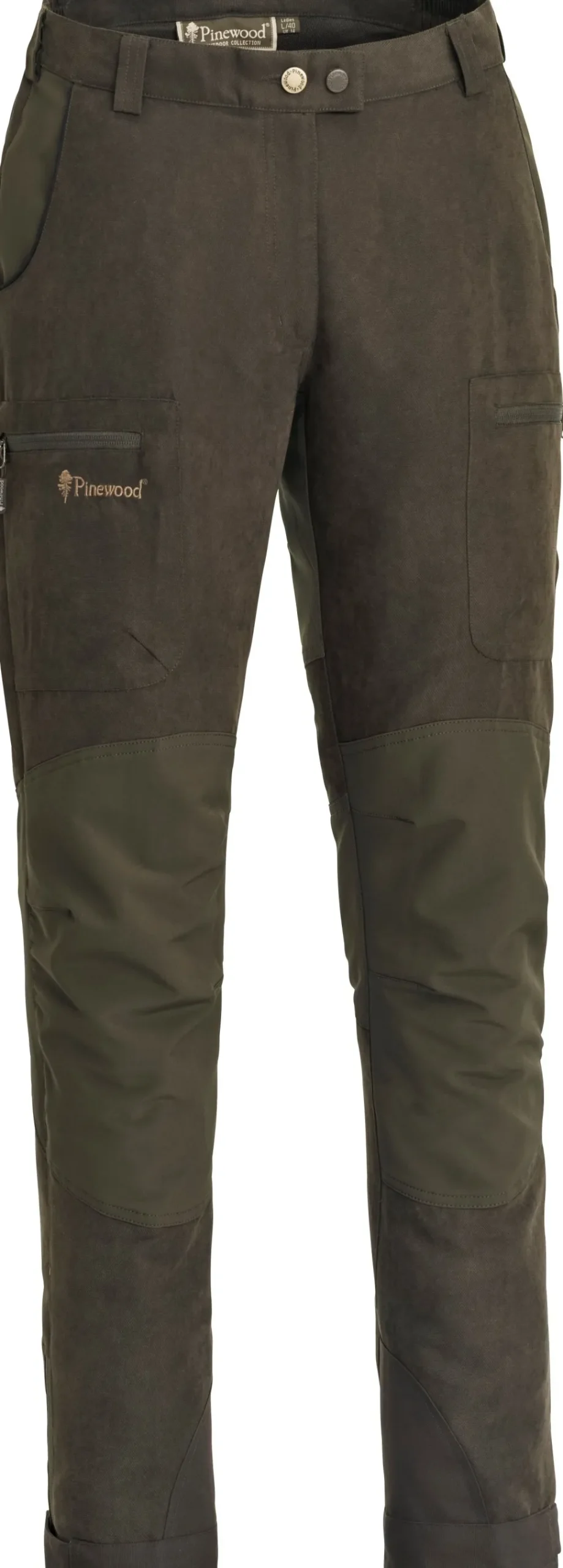 Pinewood Women's Caribou Hunt Extreme Pants Suede Brown/Dark Olive