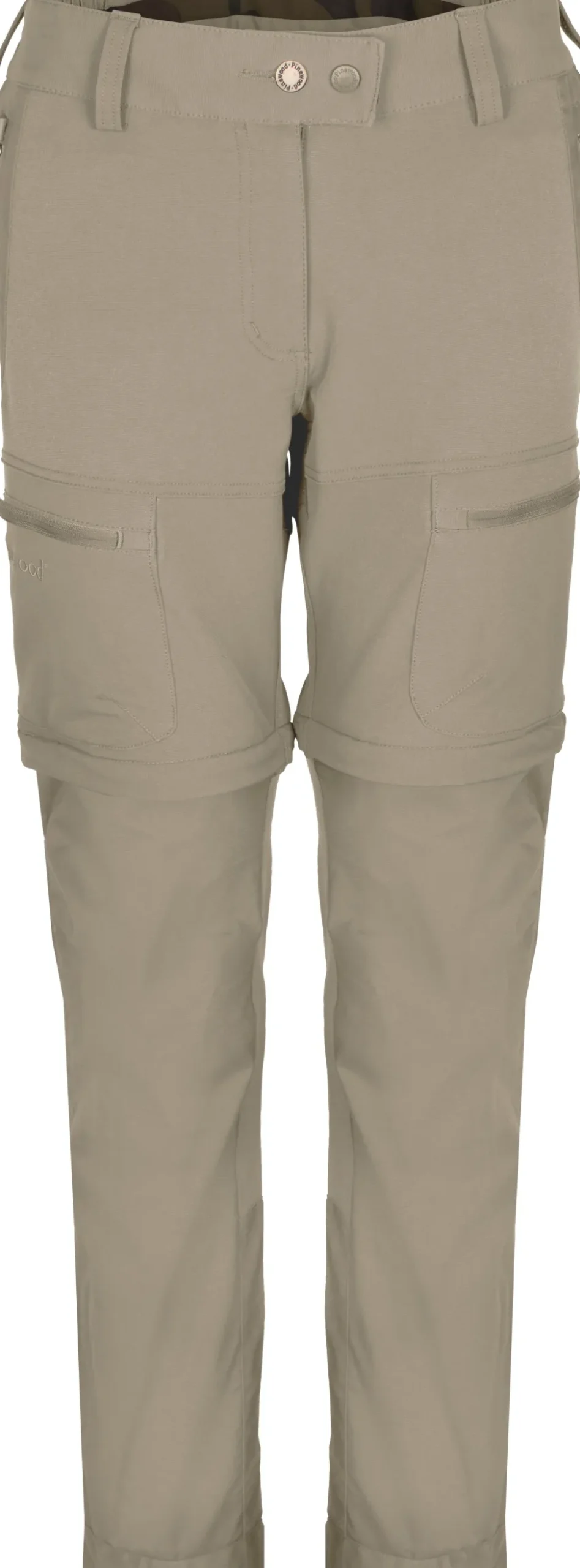 Pinewood Women's Finnveden Hybrid Zip-Off Trousers L.Khaki