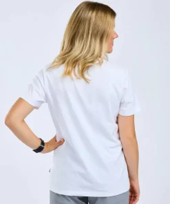Pinewood Women's Finnveden Recycled Outdoor T-Shirt White Melange Adventure