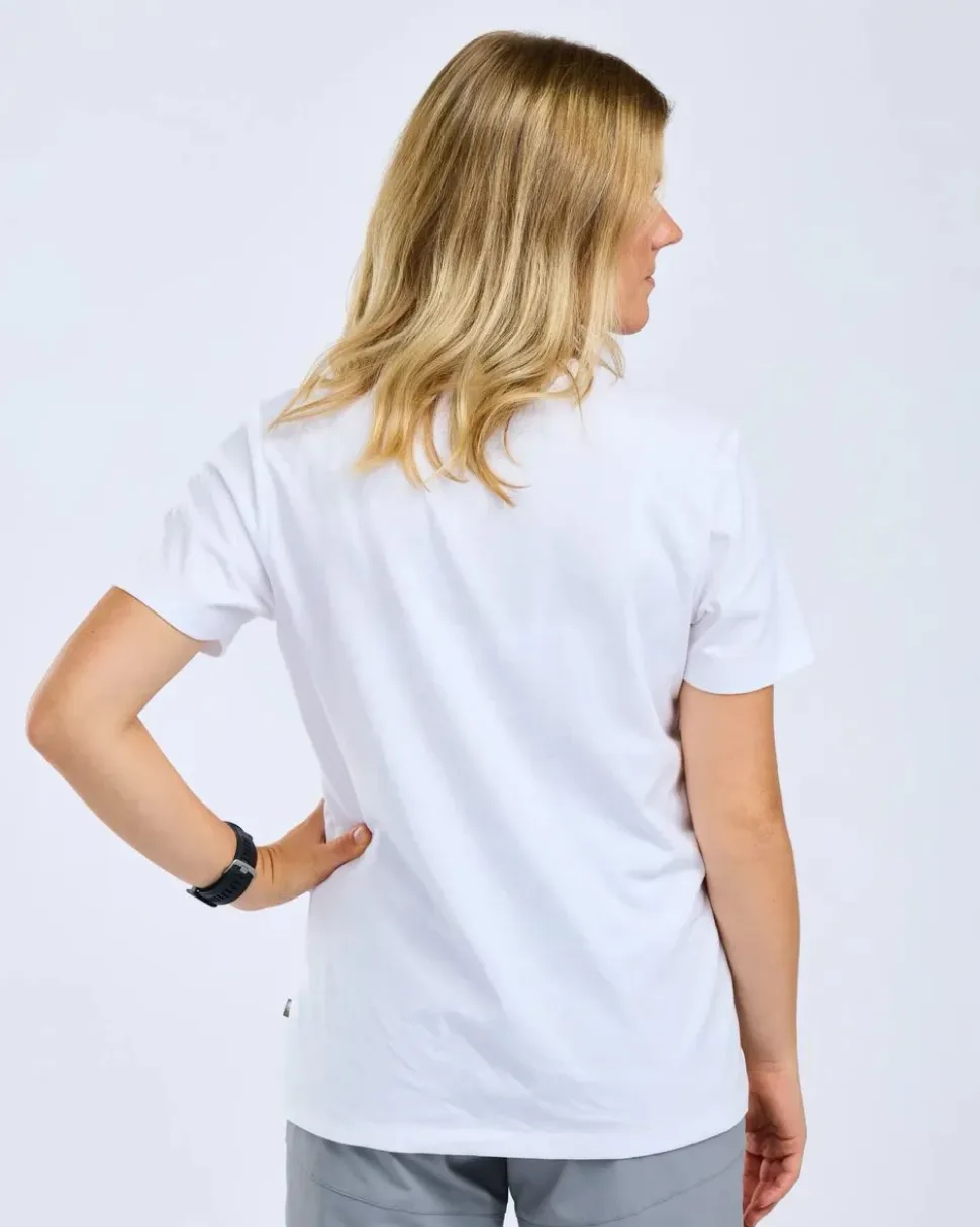 Pinewood Women's Finnveden Recycled Outdoor T-Shirt White Melange Adventure